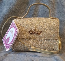 New Other Disney Store FASHION BAG DISNEY PRINCESS Golden Glitter See Pictures