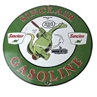 Vintage Sinclair Gasoline Sign - Baseball Dinosaur Porcelain Gas Pump Sign