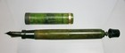w Vtg PARKER OVERSIZE DUOFOLD LUCKY CURVE FOUNTAIN PEN Jade Green Button Fill — photo 8