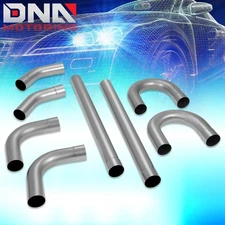 8Pcs 4"OD Mild Steel Bend Straight DIY Custom Mandrel Exhaust Tubing Pipe Kits