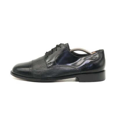 Bostonian Herren Oxford Cap Toe Business-Schuhe Schwarz Leder Klassik EU 43