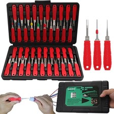 Terminal Removal Tool Kit - 41pcs Electrical Pin Removal Tools Automotive Red