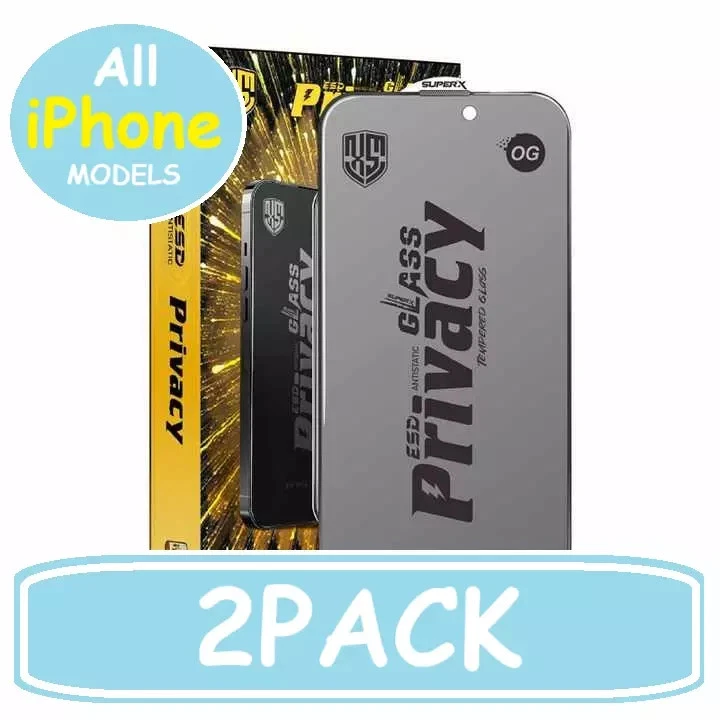 2 Pack Privacy Tempered Glass Screen Protector For iPhone 17 16 15 PRO MAX AIR - Image 2 of 4