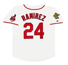 Manny Ramirez 1995 Cleveland Indians Home White World Series Men's Jersey