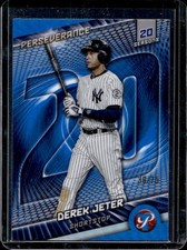 2025 Topps Pristine Derek Jeter Perseverance Blue Refractor #/75 Yankees
