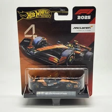 Lando Norris 2025 F1 Hot Wheels Premium McLaren #4 New 1:64 Diecast