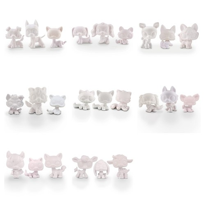 #ad 【YOU PICK】Mini LPS Shop Custom White Bases Blank Molds Pet Toys DIY Paint Design $4.99