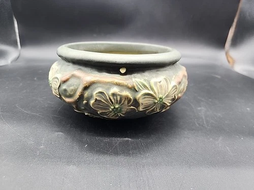 Roseville Dogwood HTF Hanging Basket, See Details, Vintage Art Pottery