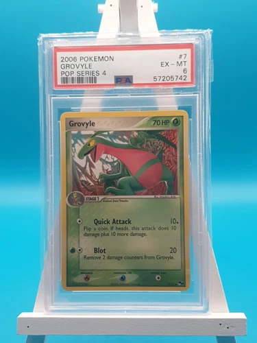 Pokemon PSA 6 Grovyle 7/17 Pop Series 4 Non-Holo 2006