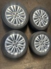 SET OF 4 VAUXHALL CORSA D 16 ALLOY WHEELS  PART WORN 195 55 R16 TYRES