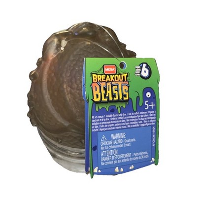 Mega Construx Breakout Beasts Blind Egg Series 6 Building Beasts Gray Silver Egg