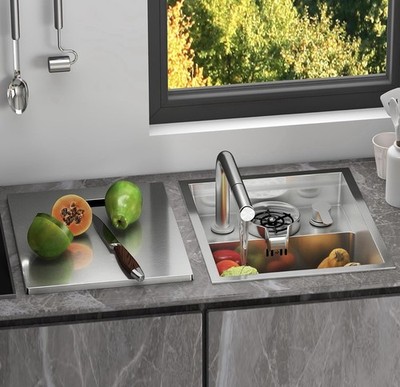 11 Gauge Stainless Steel Handmade Wet Sink Top Mount Drop In Sink