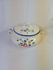 RARE Laura Gates Los Angeles Pottery USA Soup Tureen / Serving Bowl With Lid 