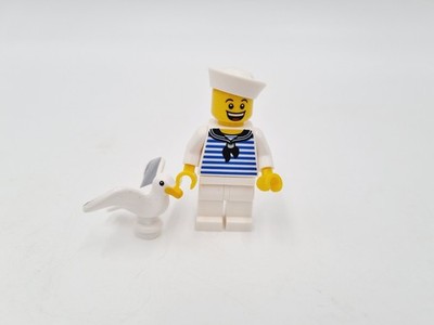 Lego Minifigur Matrose Seemann mit Möwe