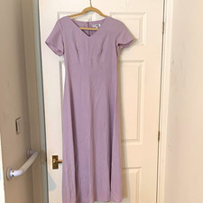 Next Purple V-Neck Short Sleeve Maxi Dress, Women