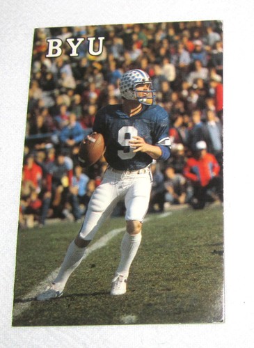 1981 Jim McMahon Rookie BYU College Football Spielplan RC Chicago Bears Mad Mac