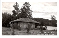 LAX LAKE CABINS, Beaver Bay, Minnesota Real Photo Postcard - EKC