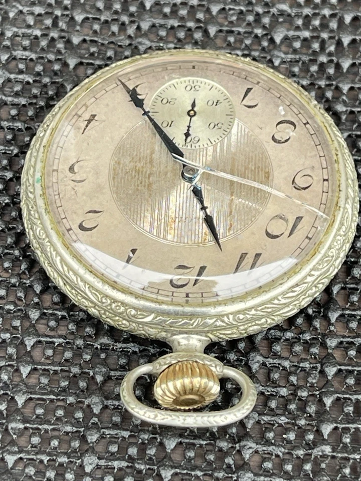 1925 Elgin Pocket Watch Model 7 Grade 291 16s 7j Illinois Watch Case Runs - Image 3 of 4