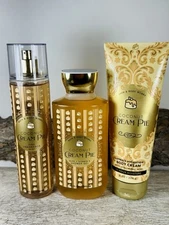 3pc Bath & Body Works COCONUT CREAM PIE Shower Gel Fine Fragrance Mist Cream set