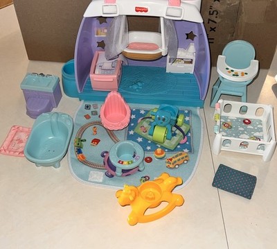Fisher Price Little People Cuddle & Play Baby Nursery Carry Play Set- No Dolls!