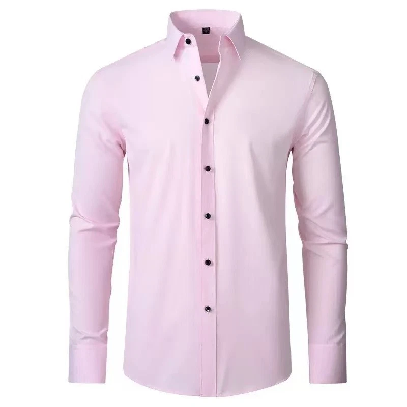 Herren Stretch Hemd Langarm Businesshemd Slim fit Hemden Kentkragen Freizeithemd - Bild 4 von 4