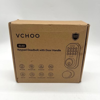 VCHOO SL02 Keyless Entry Door Lock Deadbolt with Handle Set Pre owned
