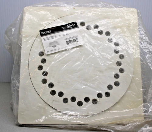 PROFLO PF42862 White 3" - 4" Floor Drain With 9" X 9" Grid PVC NEW - Picture 1 of 3
