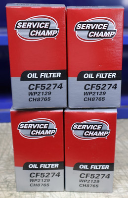 Nice New Case Of 12 Service Champ Oil Filters CF5274 WP2129 CH8765 FRAM 7090 USA