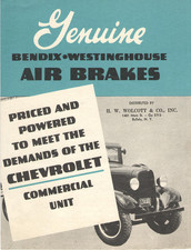 VINTAGE 1935 CHEVROLET TRUCK & BUS BENDIX-WESTINGHOUSE AIR BRAKE BROCHURE! $139!