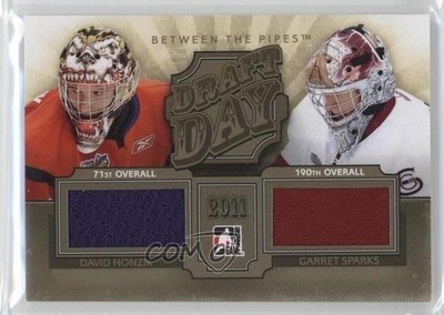 2012-13 ITG Between the Pipes Draft Day Gold /10 David Honzik Garret Sparks 2a8
