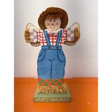 Happy Harvest Scarecrow Wood Decoration Fall Autumn Table Decor