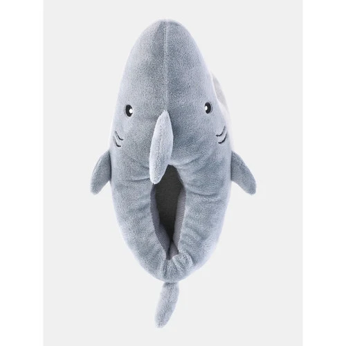 Wonder Nation Toddler 5-6 Shark Biter Slippers, Soft & Comfortable Color Grey - Picture 4 of 17