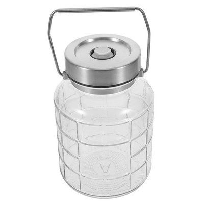  Glass Fermentation Jar Airtight Storage Container Pickling Grain Storage