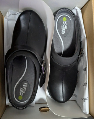 Dansko''Work Wonders'' Carnation Black Leather #W003-029702, Sz. 6.5/7, NEW