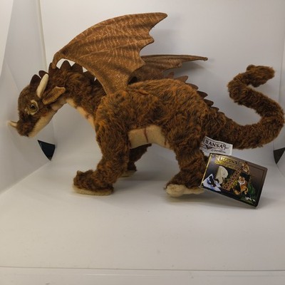 Hansa Brown Dragon Plush   Handcrafted 