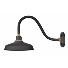 1 Light Medium Outdoor Gooseneck Barn Light - Traditional-Industrial Style - 12