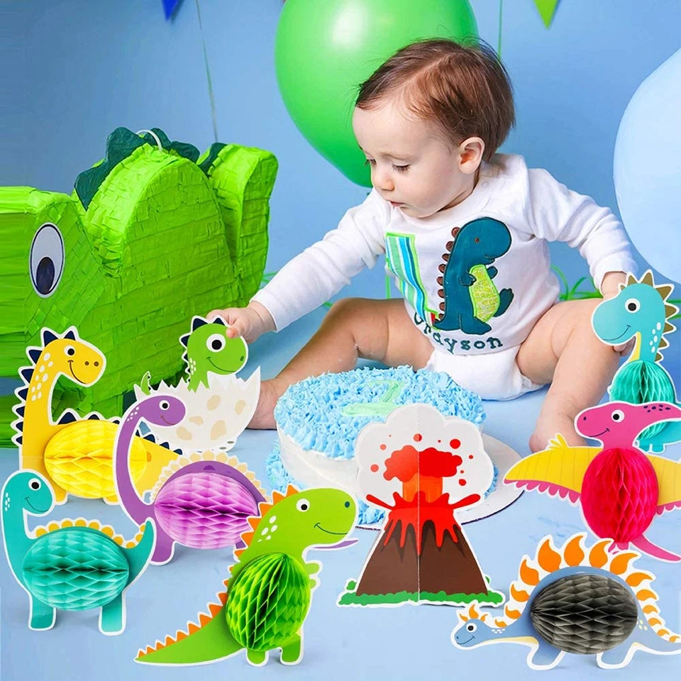 12 Pieces Dinosaur Party Honeycomb Centerpieces Table Decorations, Dinosaur Birt - Image 2 of 4