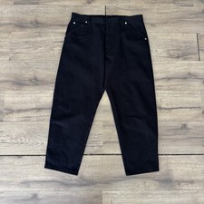 Vintage Prada black nylon pants straight leg minimalist luxury trousers size 52