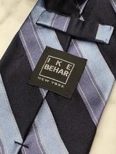 IKE BEHAR Hand Tailored in USA Dress Tie Men's Silk Multicolor Stripes