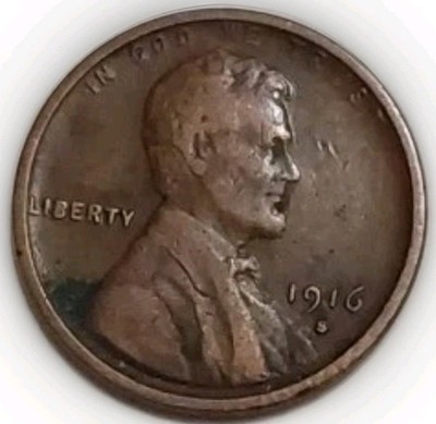 Semi Key Date 1916-S Lincoln Wheat Cent Fine Penny Fast Free Post