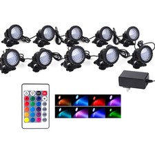 SHOYO Underwater Pond Lights, Colored Spotlight for Yard, IP68 Waterproof Spo...