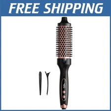 Heated Round Brush Curling Iron with Ionic Tech