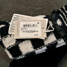 BAREFOOT DREAMS CC Socks 2 PR Indigo Chk  Stripe NEW W/TAGS MSRP 45 - 25 OFF