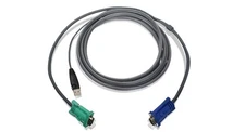 IOGEAR USB KVM Cable 10ft G2L5203U Dark Gray PC Laptop Monitor Switch