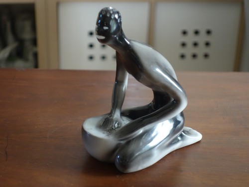 Vtg Figura africana de porcelana polaca hecha a mano "The Drammer" - Cmielow - Imagen 12 de 12