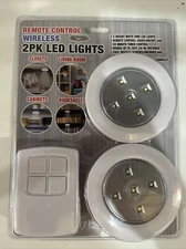Blazing LED Wireless Remote Control LED Light Round Battery Powered New