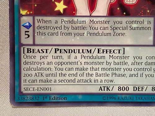 Yu-Gi-Oh Performapal Fire Mufflerlion 1st Edition SECE-EN001 - Picture 5 of 13