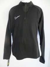 Nike Boys Girls Black 1/4 Zip Jacket Sweatshirt Size M Soccer