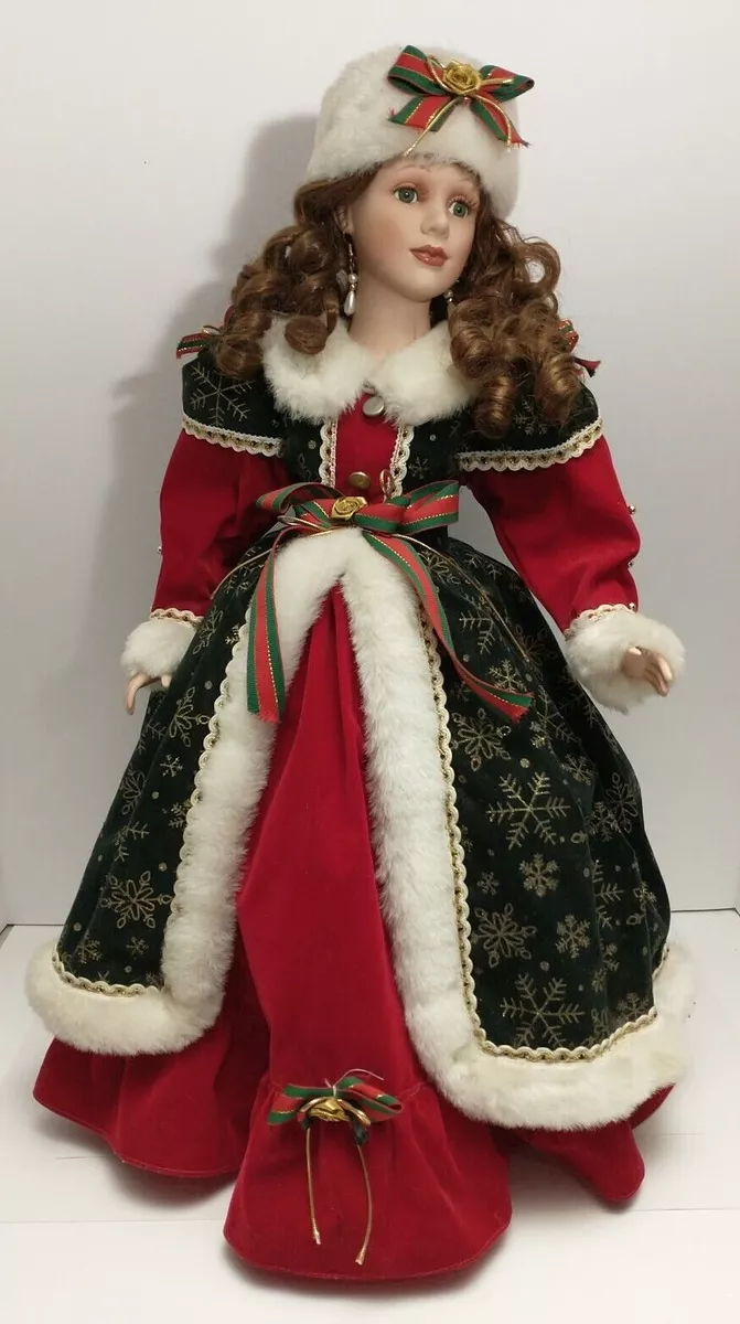 Christmas sales porcelain dolls