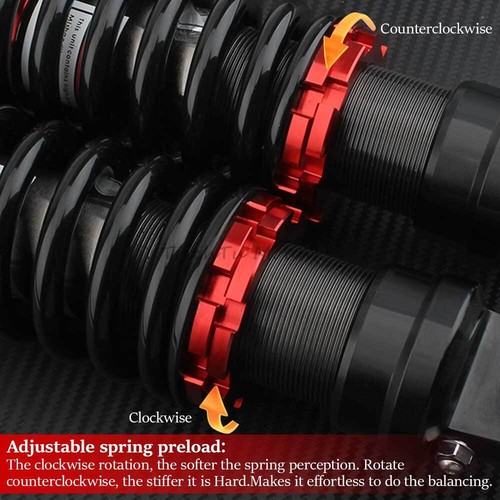 Amortiguadores delanteros negros para motocicleta de 370 mm aptos para Yamaha Banshee 350 YFZ350 - Imagen 6 de 19